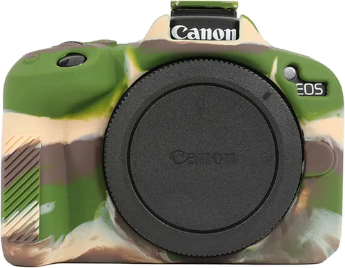 Vista 7 de Leayjeen Funda protectora de silicona compatible con cámara Canon EOSR50, carcasa protectora de silicona suave para cámara R50, con cubierta