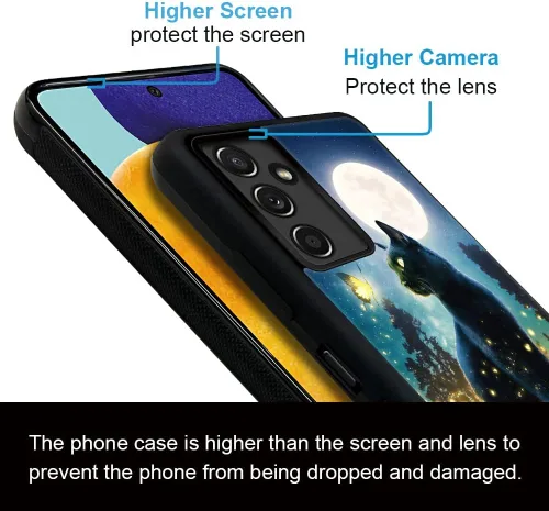 Vista 5 de ZHEGAILIAN Funda compatible con Samsung Galaxy A14 5G, antideslizante, de poliuretano termoplástico suave, a prueba de golpes, compatible con Gato