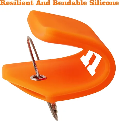 Vista 3 de Gostwo - Paquete de 2 etiquetas de silicona con letras iniciales para equipaje, bolsa escolar, maleta, etiqueta para instrumentos, naranja (N)