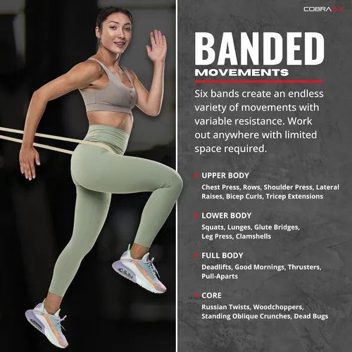 Vista 8 de COBRASIX Resistance Bands for Working Out, Light Stretching Bands, Long Loop Exercise Bands for Strength Training, Pull Ups Assistance, Physical