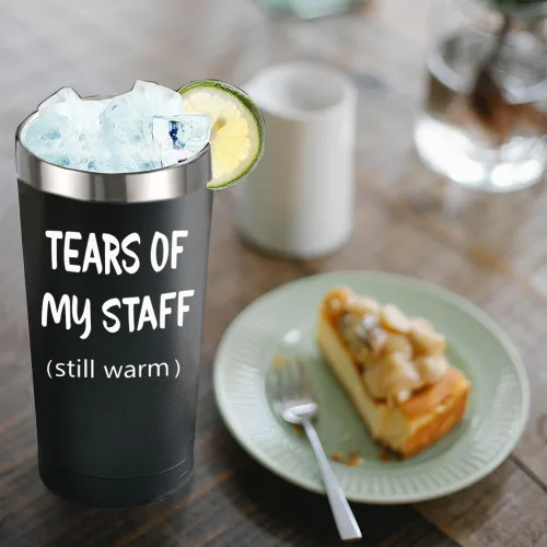 Vista 5 de Regalos de jefe para hombres, regalo del día del jefe para hombres, vaso de lágrimas de mi personal, divertidos regalos de Bos para hombres