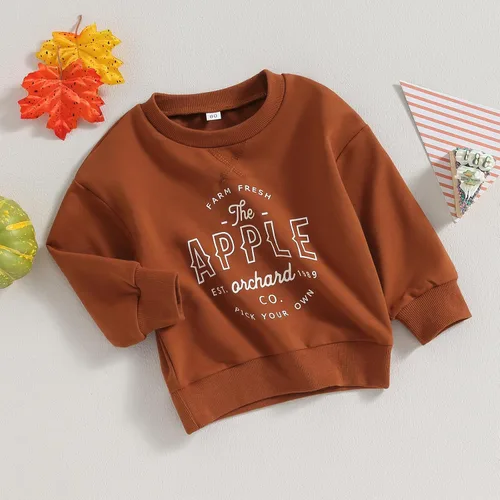 Vista 2 de Disfraz de Halloween para bebé, sudadera de calabaza con cuello redondo, suéter de manga larga, ropa de otoño
