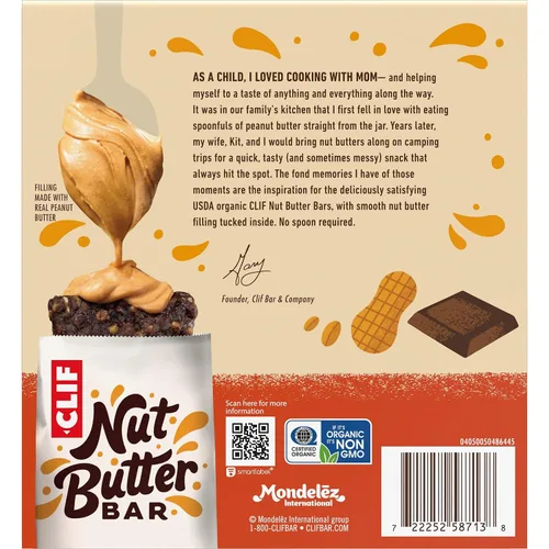 Vista 13 de CLIF Barra de mantequilla de nuez – Mantequilla de maní de chocolate – Barras energéticas rellenas – Sin OMG – USDA Orgánico – A base de plantas