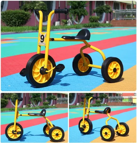 Vista 3 de Triciclo para niños pequeños de 3 a 6 años Bicicleta preescolar para niños (AMARILLO5108)