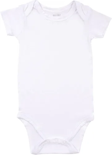 Vista 21 de GUISBY Body de manga corta para bebé, rayón de verano, recién nacido, niños y niñas, 0-24 meses