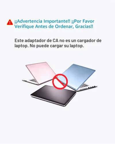 Vista 6 de ALITOVE Adaptador de fuente de alimentación de 19V 3.42A 65W AC/DC Transformador Convertidor 100V ~ 240V Entrada de CA con enchufe de 0.217 inx
