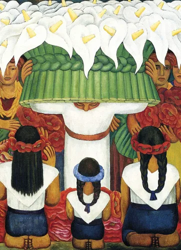 Vista 2 de EuroGraphics Festival de flores de Diego Rivera (1000 piezas) Puzzle