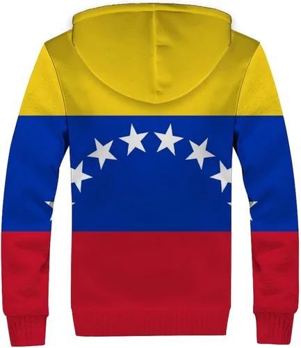 Vista 2 de Frcavbin Sudadera con capucha para hombre, con cremallera y forro polar, chaqueta cálida para hombres y mujeres, tallas S-3XL