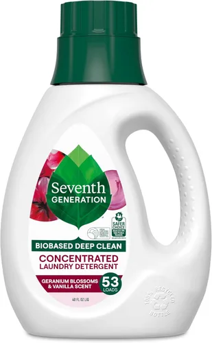 Vista 8 de Seventh Generation Detergente concentrado para ropa de bebé, fórmula antimanchas, aroma fresco, 40 oz (53 cargas)
