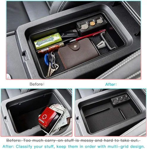 Vista 2 de CDEFG Organizador de accesorios de consola central para Nissan Altima 2019, 2020, 2021, 2022, 2023, 2024, 2025, Nissan Altima, bandeja de inserción