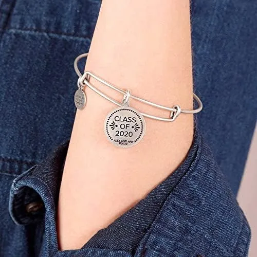 Vista 5 de Alex and Ani A20EBGRADRS Clase de 2020 Pulsera de talla única, plata rabelia (A20EBGRADRS), Metal