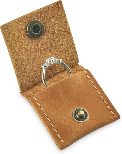 Vista 19 de Soporte de cuero para llavero, funda de viaje para anillo de boda, soporte para anillo de compromiso, bolsa para anillos, soporte para anillos