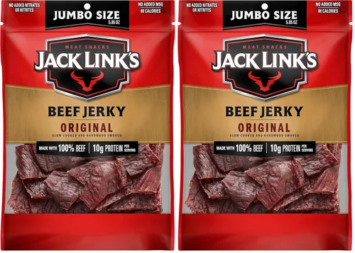 Vista 4 de Jack Link's - Carne vacuna seca, sabor original, 5.85 onzas. Jack Link's - Bolsa tamaño para compartir, aperitivo de carne sabroso, 11 g