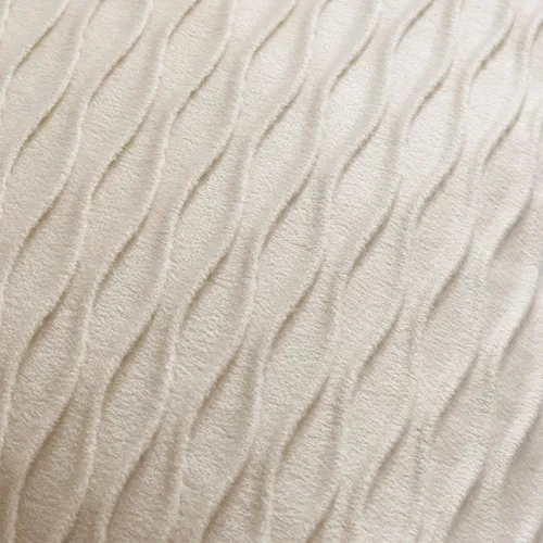 Vista 2 de DEZENE Fundas de almohada para sofá color marfil blanco: pack de 2 fundas de almohada cuadradas de terciopelo a rayas originales de 16x16 pulgadas