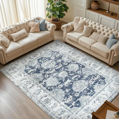 Vista 133 de jinchan Fiora - Alfombra lavable de área pequeña, alfombra de entrada floral de medio círculo de 2 x 3, tapete de media luna de pelo bajo, suave
