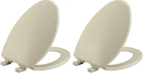 Vista 15 de Bemis 7300SLEC - Asiento de inodoro de cierre lento con bisagras fáciles de limpiar y asiento de plástico duradero, fabricado en EE. UU., alargado
