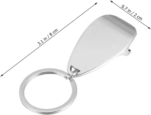 Vista 9 de UPKOCH 3 piezas de abrelatas llavero para hombres, llavero de coche para hombres, llavero de cerveza, llavero de vino de metal plateado para hombre