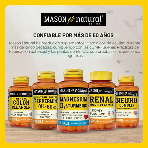 Vista 7 de MASON NATURAL Vitamina K2 100 mcg Plus Vitamina D3 - Apoya la salud ósea, cardiovascular y muscular, 100 tabletas 100mcg K2 with 25mcg (1000 IU)