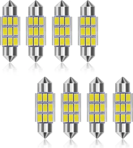 Vista 10 de 36mm Bombillas LED 6000K Blanco Puro Brillante para Luces Interiores de Coche, Libres de Errores, 9-SMD 5630 Chipsets, DE3021, Bombilla para Luz