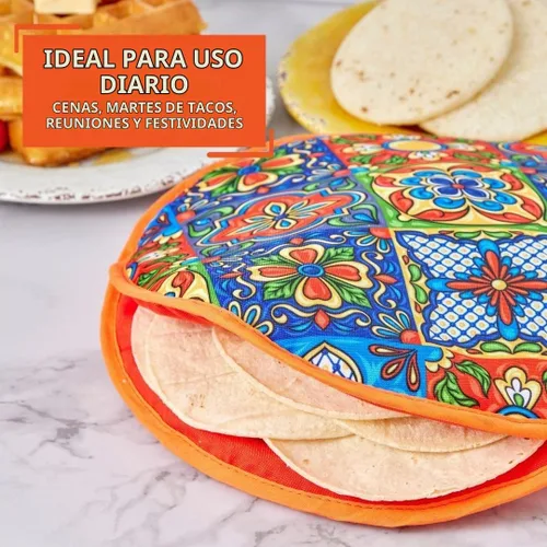 Vista 7 de IMUSA Calentador de tortilla de tela de 12 pulgadas, apto para microondas