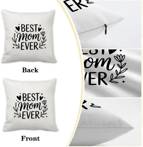Vista 3 de Moms Valentines Day Gifts Accent Pillow Covers 16X16 for Mom Birthday Best Mom Presents Mama Gift Mama Bear Gifts Velvet Pillow Case Indoor Home