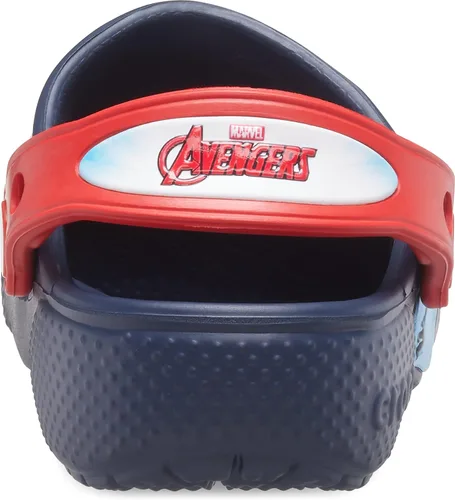 Vista 2 de Crocs Zuecos unisex de superhéroe para niños, Parche de los Vengadores, 7 bebé mayor(de uno a dos años)