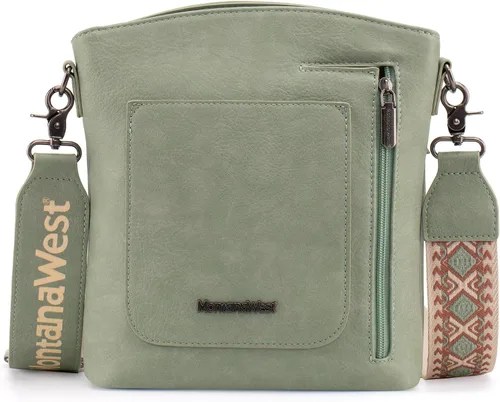 Vista 2 de Montana West Bolso cruzado de bolsillo CCW de múltiples compartimentos con correa de guitarra