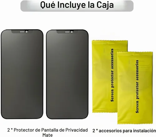 Vista 7 de Paquete de 2 protectores de pantalla de privacidad mate compatibles con iPhone 12 Pro Max de 6.7 pulgadas, antirreflejos, antiespía, resistente a