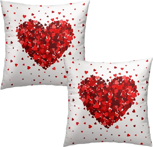 Vista 75 de Juego de 2 fundas de almohada patrióticas para exteriores, diseño de estrellas azules del 4 de julio, 16 x 16 pulgadas, fundas de almohada
