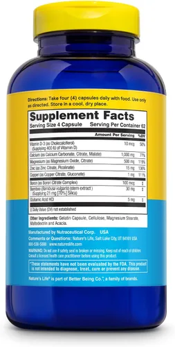 Vista 2 de Nature's Life Complejo de zinc Cal Mag 250 ct