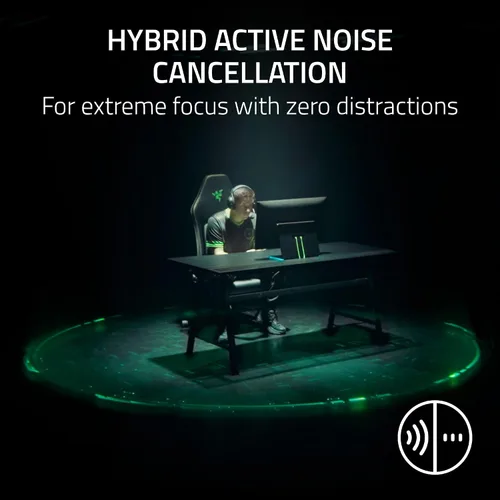 Vista 5 de Razer BlackShark V3 Pro Wireless ANC Gaming Headset for PS5: Full Band Mic - 50mm Drivers - 2.4 GHz, Bluetooth, 3.5mm - Works with PC, Mac, Nintendo