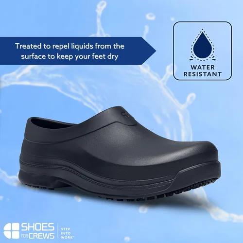 Vista 3 de Shoes for Crews Radium, Men's, Women's, Unisex Slip Resistant Work Clogs, Water Resistant