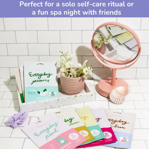 Vista 8 de FACETORY K Beauty Mascarilla Facial para el Cuidado de la Piel - COLECCIÓN EVERYDAY 8 Juego de Mascarillas en Hoja Mascarilla Facial Coreana