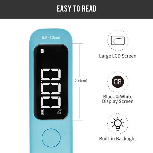 Vista 2 de pack all 110 Lbs Luggage Scale, Digital Handheld Luggage Scale, Travel Weight Scale for Luggage with Backlit LCD Display