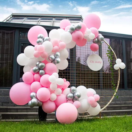 Vista 6 de 120 unidades de 5 pulgadas de globos plateados metálicos, globos de látex plateados metálicos cromados, globos mini pequeños para decoraciones