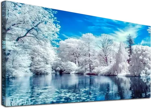 Vista 11 de JATOK Kits de pintura de diamantes para adultos, kits de arte de diamantes en cascada colorida 5D para principiantes, pintura de taladro redondo