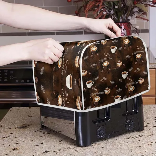 Vista 3 de Mumeson Fundas para tostadoras de café, a prueba de polvo, protección de huellas dactilares, ligeras, cubiertas para horno tostador de 2 rebanadas