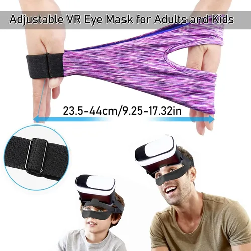 Vista 6 de Vr - Funda para máscara de ojos, 3 piezas, universal, ajustable, lavable, transpirable, para Oculus Quest 2, entrenamientos de realidad virtual