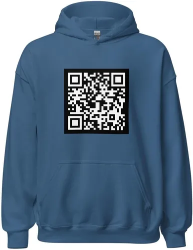 Vista 8 de NG Fuck You Funny Scannable QR Code - Sudadera con capucha unisex QRCode Negro