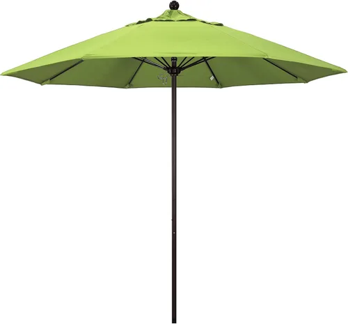 Vista 16 de California Umbrella ALTO908117-5410 Venture Series - Sombrilla comercial para patio, 9 pies redonda, color azul aire Sunbrella