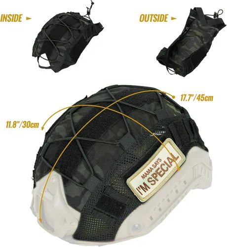 Vista 6 de OneTigris Funda para Casco, Funda de Tela Táctica para Casco Rápido en Talla L o M/L, XL o L/XL, Casco de Protección en Talla XL o L/XL - ZKB12 Sin