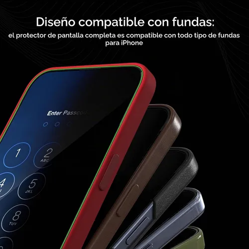 Vista 5 de Deppa Protector de pantalla de privacidad premium para iPhone 15 Pro (6.1 pies), vidrio templado de borde a borde, cubierta completa con bandeja