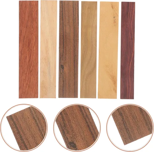 Vista 3 de 6 láminas de madera texturizada de repuesto para banco de jardín para manualidades y asientos al aire libre, tableros de madera sin terminar