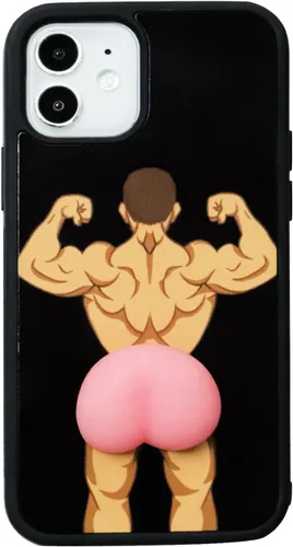 Vista 20 de Funda Graciosa y Fea para Teléfono Compatible con iPhone 7/8/SE Funda Ridícula, Extraña, Feísima y Loca de Melocotón