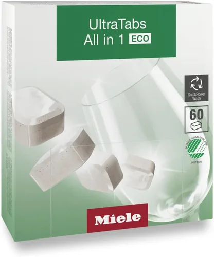 Vista 4 de Miele UltraTabs Eco - Tabletas para lavavajillas sin perfume, todos los lavavajillas