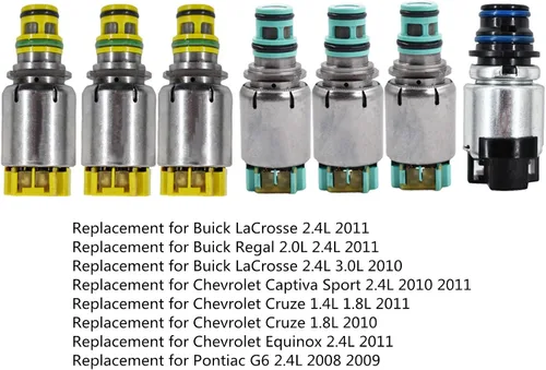 Vista 2 de labwork Juego de solenoide de transmisión de control de cambio de transmisión automática de 7 piezas 6T45E Reemplazo para Pontiac G6 2008-2009