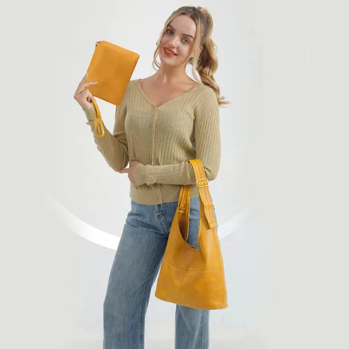Vista 7 de Montana West - Bolso para mujer tipo hobo, ultra suave, plegable, con monedero