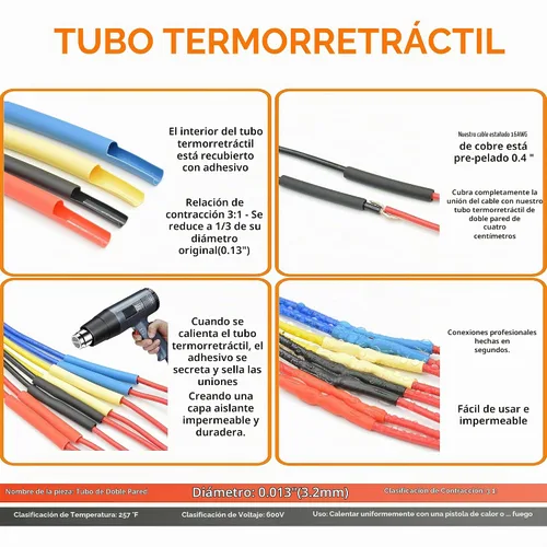 Vista 5 de Juego de 2 conectores eléctricos a tope impermeables automotrices DT Deustch de 6 pines con cables de 16AWG -40°F-221°F 600V y kit de conectores