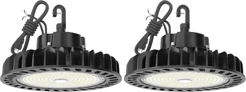 Vista 14 de HYPERLITE Luces LED High Bay de 100 W, 14,500 lm (145 lm/w) 5000 K, 1-10 V, regulable, cable de 5' con enchufe de 110 V, gancho de EE. UU., listado