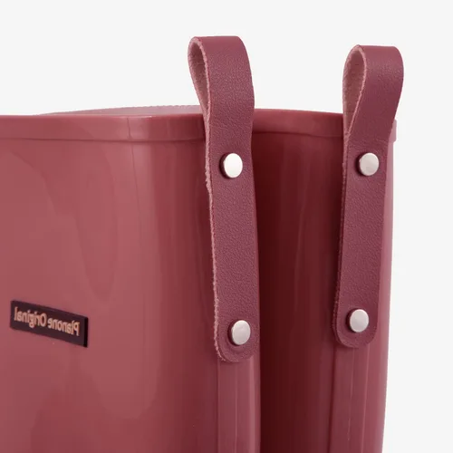 Vista 6 de planone Botas de lluvia altas de moda para mujer, impermeables, botas ligeras para jardín al aire libre, botas de lodo para damas, zapatos